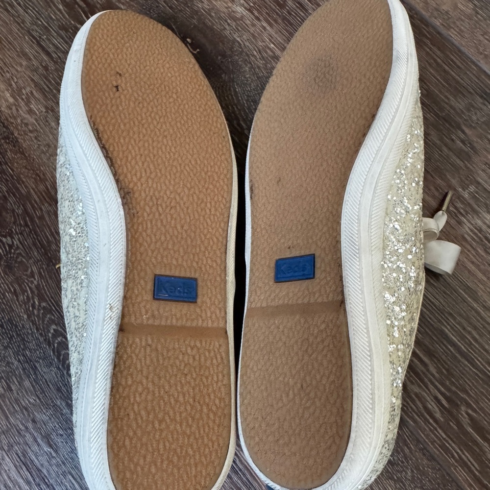 Keds Women's Glitter Sneakers - Cream - Picture 4 of 4